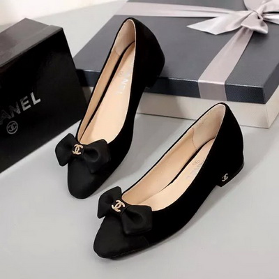 CHANEL Shallow mouth flat shoes Women--091